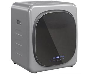 HOMCOM 2.5kg Vented Tumble Dryer with Smart Mode, 800W Compact Tumble Dryer with Stainless Steel Tub, Silver Tone