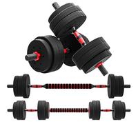 HOMCOM 2 IN 1 Adjustable Dumbbells Weight Set for Body Fitness