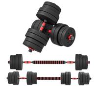 HOMCOM 30kg 2 IN 1 Adjustable Dumbbells Weight Set for Body Fitness