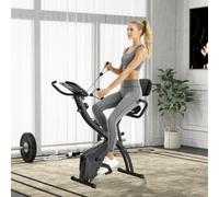 Steel 2-in-1 Exercise Bike w/ Arm Resistance Bands Black - HOMCOM | TJ Hughes