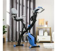 Homcom 2-In-1 Upright Exercise Bike 8-Level Adjustable With Pulse Sensor In Light Blue Light Blue One Size