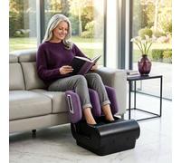 HOMCOM 2 in 1 Foot Massager Machine & Ottoman with Heat, Multi