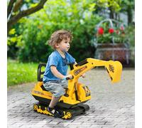 HOMCOM Ride On Tractor, Toddler Ride On Digger Toy with Adjustable Arm & Manual Shovel, Pretend Play Construction Truck for Boys Girls 18-48 Months