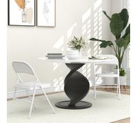 HOMCOM Set of Two Steel Folding Chairs with Cushioned Seat and Metal Frame - White, White