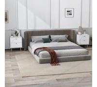 HOMCOM 2-Piece Bedside Tables Set with 2 Drawers for Bedroom, White