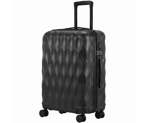 HOMCOM 2-Piece Luggage Set, ABS Hard Shell Carry On Suitcase Set with TSA Lock, USB Port, Spinner Wheels, 12/20 inch, Black