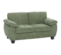 HOMCOM 2 Seater Sofa, 156cm Chenille Loveseat Sofa, Dark Green
