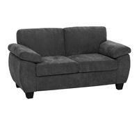 HOMCOM 2 Seater Sofa, 156cm Chenille Loveseat Sofa, Dark Grey