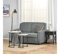 Homcom 2 Seater Sofa Bed Click Clack Couch Sleeper For Living Room Grey Grey One Size