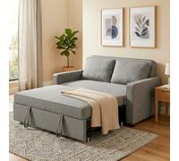 Homcom 2 Seater Sofa Bed Click Clack Pull Out Sofa Bed For Living Room Grey Grey