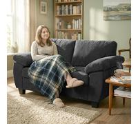 HOMCOM 2 Seater Sofa, Chenille Small Sofa with Spring Cushions - Dark Grey
