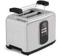 HOMCOM 2 Slice Toaster with Touch Screen, LED Countdown, 6 Browning Levels in Silver HOMCOM Silver