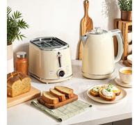 HOMCOM 2 Slice Toaster and Kettle with Keep Warm Memory Function, 1.7L 3000W