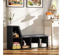 Homcom 2 Tier Bookcase W/ Removable Cushions Storage Cabinet For Living Room