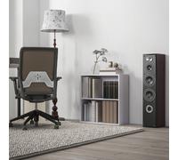 HOMCOM 2 Tier Bookcase with Adjustable Shelf for Home Office, Living Room in White HOMCOM White