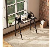 Computer Desk with Upper Storage Shelf, Stylish Indoor Decor 85cm