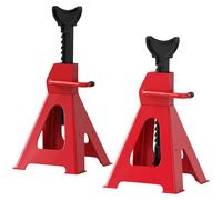 HOMCOM Axle Stands 2 Ton Car Jack Stands Pack of 2, Red | 28-42.5 cm Height Adjustable, Support Jack Stand, Heavy Duty Car Lift Tool, For Vehicles, Caravans, Workshops, Garages