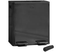 HOMCOM Dual Kitchen Bin, 2 x 20L Stainless Steel Double Rubbish Bin with Soft Close Lid, Removable Inner Buckets, Rubbish Bags, Fingerprint-Proof for Recycling and Waste, Glossy Black