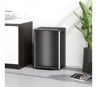 Homcom 2 X 30L Double Kitchen Bin, Pedal Bin With Soft-Close Lid, Black