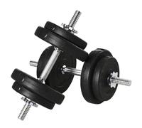 HOMCOM 20KG Adjustable Dumbbells Weight Set Hand Weight for Body Fitness in Black HOMCOM Black
