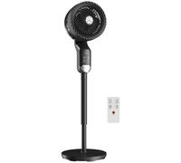 HOMCOM 20 dB Silent Standing Fan, 41" Pedestal Fan with Remote, 85° Oscillating, 8 Speeds, Adjustable Height, 12H Timer
