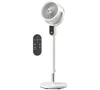 HOMCOM 20 dB Silent Standing Fan for Bedroom, 42" Pedestal Fan with 70° Oscillating, 90° Vertical Tilt, 8 Speeds, Remote Control, 12H Timer, Adjustable Height, Child Lock, White