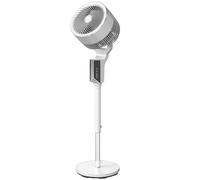 HOMCOM 20 dB Silent Standing Fan for Bedroom, 46" Pedestal Fan with Remote, 85° Oscillating, 8 Speeds, White
