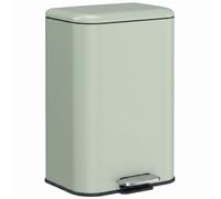 Homcom 20L Kitchen Bin, Pedal Bin With Removable Bucket, Light Green Light Green