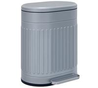 HOMCOM 20L Metal Kitchen Pedal Bin with Soft-Close Lid - Grey, Grey