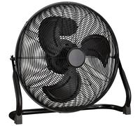 HOMCOM 20" Metal Floor Fan with Tilting, High Velocity, 3 Speed, Portable Gym Fan for Home Office, Black