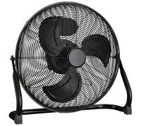 HOMCOM 20" Metal Floor Fan with Tilting, High Velocity, 3 Speed, Portable Gym Fan for Home Office, Black