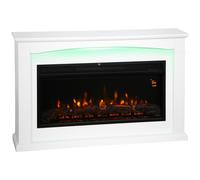 HOMCOM 2000W 5118 BTU Faux Flame Fireplace - White