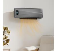 HOMCOM 2000W Ceramic Electric Heater with Fan, Wall Heater, Grey