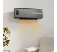 HOMCOM Electric Heater 2000W Ceramic Wall Mounted Space Heater Fan Grey