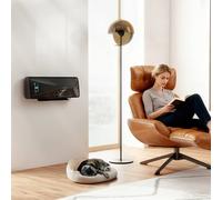 (Black) HOMCOM 2000W Ceramic Electric Heater with Fan, Wall Heater