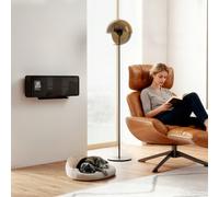 HOMCOM Electric Heater 2000W Ceramic Wall Mounted Space Heater Fan Black