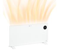 HOMCOM 2000W Electric Convector Heater, Freestanding or Wall Mounted, Space Heater with Adjustable Thermostat, Timer, White