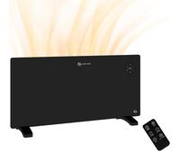 HOMCOM 2000W Electric Convector Heater, Freestanding or Wall Mounted, Space Heater with Adjustable Thermostat, Timer, Black Aosom UK