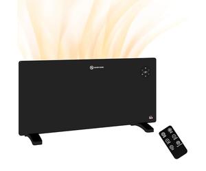 HOMCOM 2000W Electric Panel Heater, Freestanding or Wall Mounted, Convector Heater with LED Display, Open Window Detection, Timer, Overheat Protection, Remote Control, Black