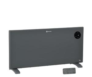 HOMCOM 2000W Electric Panel Heater Freestanding or Wall Mounted, Grey | Convector Heater, LED Display, Open Window Detection, Timer, Overheat Protection, Remote Control