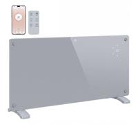 HOMCOM 2000W Smart Panel Heater Wall Mounted & Freestanding, Electric Heater with Weekly Timer, Open Window & Anti-Frost, Grey