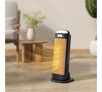 HOMCOM 2000W Fan Space Heater with 4 Modes, Adjustable Thermostat, Black