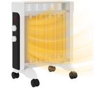 HOMCOM 2000W Panel Heater, Electric Space Heater for Home, White