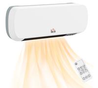 HOMCOM 2000W PTC Wall Mounted Heater, 10-49°C Temperature Range with three Modes, Timer, White Aosom UK