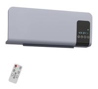 HOMCOM Grey Wall Mounted Ceramic Heater with Remote 2000W - Size: 26 x 16.5 x 59cm - Wilko