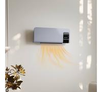 2000W Wall Mounted Ceramic Heater with Remote Control for Home, Grey HOMCOM