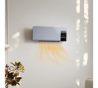 HOMCOM 2000W Wall Mounted Ceramic Heater with Remote Control for Home, Grey HOMCOM Grey