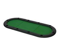 HOMCOM 200x90cm Foldable Poker Table Top 10 Players Blackjack Casino Cards