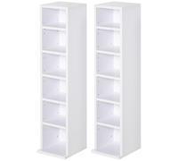 HOMCOM 204 CD Media Display Shelf Unit Set of 2 Bl