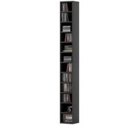 Homcom 204 Cd Storage Tower Tall Bookcase Bookshelf With 12 Cubes Black